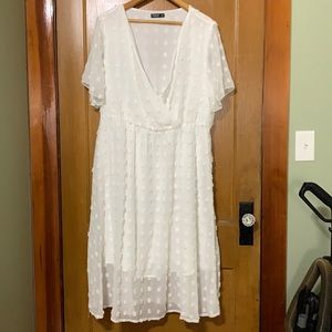 Below the knee white SHEIN dress